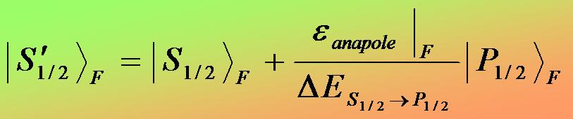 Parity mixing of an S state